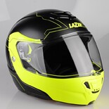 Kask motocyklowy LAZER MONACO EVO Droid Pure Glass czarny matowy żółty fluo