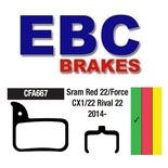 Klocki rowerowe EBC (organiczne) SRAM Red 22 / Force CC1 / Rival 22 CFA667