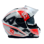 Kask Motocyklowy LAZER VERTIGO EVO Pixel Light (kol. Biały - Czerwony) rozm. L