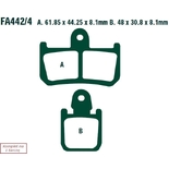 Klocki hamulcowe EBC GPFAX442/4HH torowe/profesjonalne (kpl. na 1 tarcze)