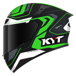 Kask Motocyklowy KYT TT-COURSE OVERTECH czarny/zielony - XS