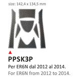 ONEDESIGN Naklejka na półkę kierownicy Kawasaki ER6N 2012/2014