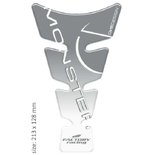 ONEDESIGN tankpad Spirit shape logo Ducatiati Ducati Monster srebrne on przeźroczysty