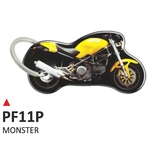 ONEDESIGN Dwustronny wypukły brelok na klucze Ducati Monster giallo