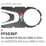 ONEDESIGN Naklejka na półkę kierownicy Ducati Monster Ducati 696 from 2008/2014