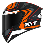 Kask Motocyklowy KYT TT-COURSE OVERTECH czarny/pomarańczowy - S