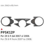ONEDESIGN Naklejka na półkę kierownicy Kawasaki ZX6R 2007/2008