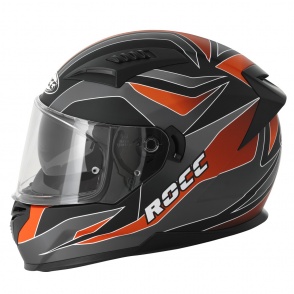 Kask motocyklowy ROCC 333 matowo-szary/czerwony M