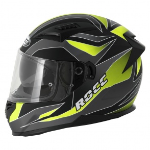 Kask motocyklowy ROCC 333 matowo-szary/neonowy M