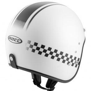 Kask motocyklowy ROCC Classic Pro TT biały-czarny L
