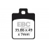 Klocki hamulcowe EBC SFA260HH skuterowe (kpl. na 1 tarcze)