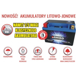 SHIDO Akumulator Litowo Jonowy LTZ12S