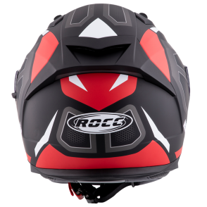 Kask motocyklowy ROCC 331 czarny-czerwony XL