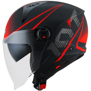 Kask Motocyklowy KYT D-CITY COLORFUL czerwony - 2XL