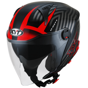 Kask Motocyklowy KYT D-CITY LUCENT czerwony - 2XL