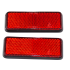 Reflektor prostokątny czerwony (para)