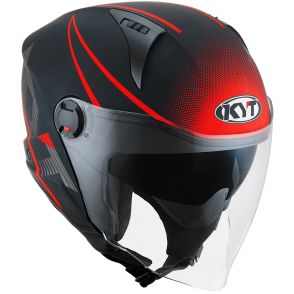 Kask Motocyklowy KYT D-CITY COLORFUL czerwony - L