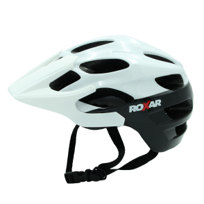 Kask rowerowy ROXAR MTB biało czarny (połysk) rozm.M (54-57cm)