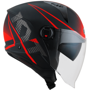 Kask Motocyklowy KYT D-CITY COLORFUL czerwony - L