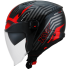 Kask Motocyklowy KYT D-CITY LUCENT czerwony - XL