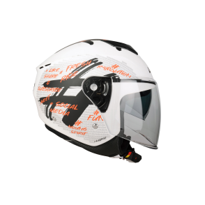 Kask Motocyklowy LAZER JH7 HASHTAG  (kol. Jasny - Połysk) rozm. XS