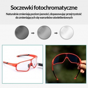 Rockbros 10137 okulary rowerowe fotochromatyczne