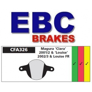 Klocki rowerowe EBC (organiczne wyczynowe) Magura Clara 2001/2002 & Louise 2002/2003 CFA326R