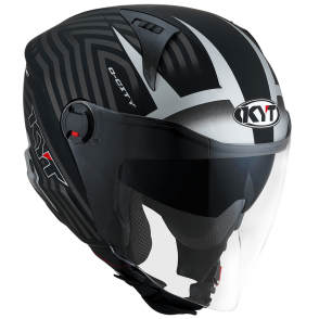 Kask Motocyklowy KYT D-CITY LUCENT srebrny - XS