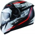 Kask motocyklowy KYT VENOM DIAMOND biało czarny