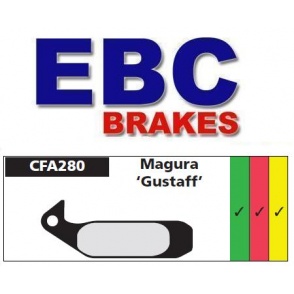 Klocki rowerowe EBC (organiczne wyczynowe) Magura Gustav CFA280R