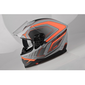 Kask Motocyklowy LAZER RAFALE Hexa (kol. Tytanowy Szary - Czerwony - Matowy) rozm. L