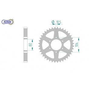 Zębatka AFAM tylna stalowa 16601-38