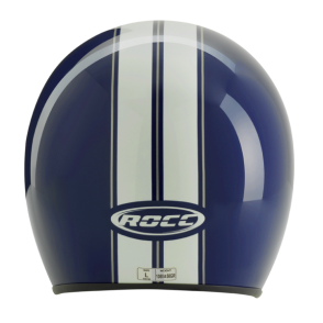 Kask motocyklowy ROCC Classic Dekor niebiesko-biały