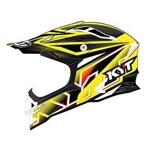 Kask motocyklowy KYT STRIKE EAGLE STRIPE żółty fluo