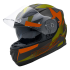 Kask motocyklowy ROCC 411 czarny-pomarańczowy-oliwkowy L