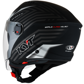 Kask Motocyklowy KYT D-CITY LUCENT srebrny - S