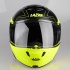 Kask motocyklowy LAZER MONACO EVO Droid Pure Glass czarny matowy żółty fluo