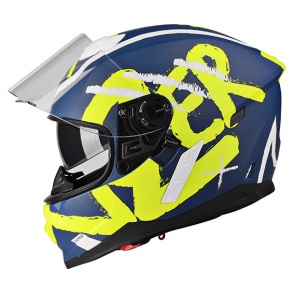 Kask Motocyklowy LAZER RAFALE Street (kol. Niebieski Navy - Żółty Fluo - Biały - Matowy ) rozm. XL