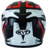 Kask motocyklowy KYT VENOM DIAMOND biało czarny