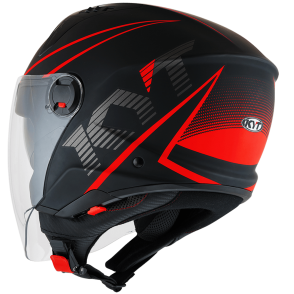 Kask Motocyklowy KYT D-CITY COLORFUL czerwony - S