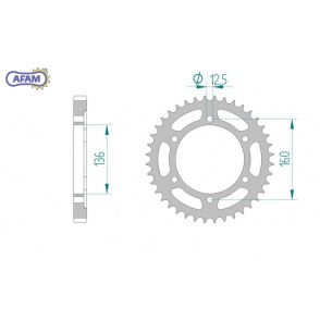 Zębatka AFAM tylna stalowa #630 (ilość zębów 40)