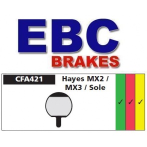Klocki rowerowe EBC (spiekane) Hayes Sole GX-2 / MX-2 /MX-3 CFA421HH