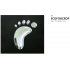 ONEDESIGN naklejka ecoprint 3D soft touch baby foot srebrne