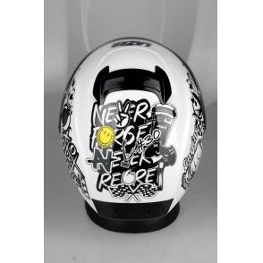 Kask Motocyklowy LAZER RAFALE EVO Stickerbomb (kol. Biały - Czarny - Srebrny - Czerwony) rozm. 2XL