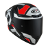 Kask Motocyklowy KYT TT-COURSE ELECTRON matowy szary/czerwony - XS