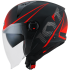 Kask Motocyklowy KYT D-CITY COLORFUL czerwony - S