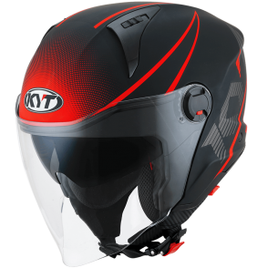 Kask Motocyklowy KYT D-CITY COLORFUL czerwony - S