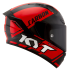 Kask Motocyklowy KYT NX RACE CARBON RACE-D czerwony fluo - XL