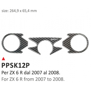 ONEDESIGN Naklejka na półkę kierownicy Kawasaki ZX6R 2007/2008