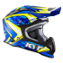 Kask Motocyklowy KYT STRIKE EAGLE REEF niebieski/żółty fluo - S